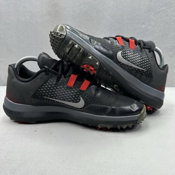 Nike Tiger Woods TW \'15 Mens Size 8.5 Golf Shoes Black / Red Spikes Rare Limited main image 6